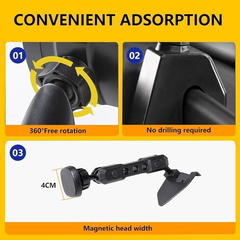 حامل هاتف السيارة جبل ل2018-2023 جيب رانجلر Jl 2/4 باب 4xe Gladiator Jt الهاتف الخليوي سيارة جبل 360 درجة قابل للتعديل لوحة القيادة حامل الهاتف الذكي الملحقات الداخلية، أسود in Kuwait