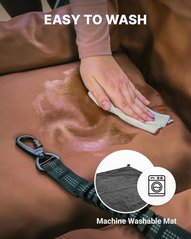 مقعد سيارة للكلاب الصغيرة - مقاعد خلفية للسيارة قابلة للغسل - سرير سفر للكلاب - مقعد سيارة للحيوانات الأليفة للكلاب - مقعد سيارة معزز للكلاب متوسطة الحجم وملحقات الجراء (بيجي، حجم كامل) in Kuwait