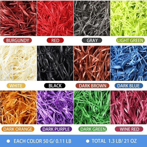 Chuangdi 1.3 lb Paper Shred Packing Grass 600 g 21 oz Graduation Multicolor Grass Basket Filler Raffia Grass for DIY Gift Wrapping Basket Filling Birthdays Weddings Party Decoration(Dark Color) in Saudi Arabia