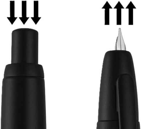 Jinhao 10 Fountain Pen with Box, Retractable Nib with Ink Converter Set (Dark Blue with Sliver Clip) (F) in Saudi Arabia