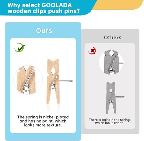 10 Colors Wooden Push Pin Clips 50pcs Colorful Cute Pushpins Fun Thumb Tacks for Bulletin Board Cork Board Wall Corkboard for Offices School Classroom Teacher Decor Supplies Accessories in Kuwait