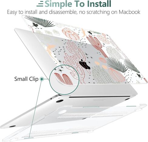 MEEgoodo Case for MacBook Pro 13 inch Case 2022 2021 2020 New A2338 M2/M1 A2251 A2289, Laptop Hard Shell Cases with Keyboard & Camera Cover Compatible with 13 inch MacBook Pro Case, Cacti in Saudi Arabia