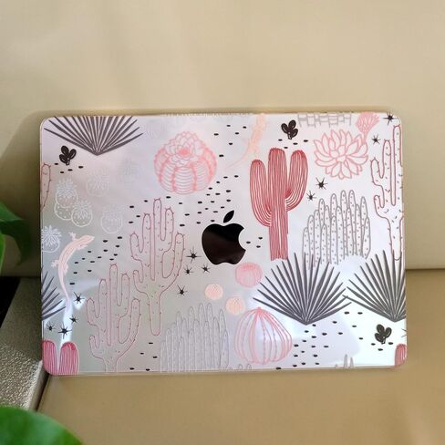 MEEgoodo Case for MacBook Pro 13 inch Case 2022 2021 2020 New A2338 M2/M1 A2251 A2289, Laptop Hard Shell Cases with Keyboard & Camera Cover Compatible with 13 inch MacBook Pro Case, Cacti in Saudi Arabia