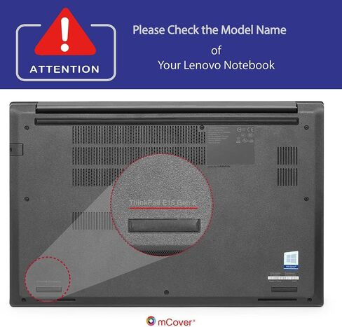 mCover Case Compatible for 2020~2022 15.6" Lenovo ThinkPad E15 AMD Gen 2/3 / 4 Series Windows Computer ONLY (NOT Fitting Any Other Lenovo Models) - Clear in Saudi Arabia