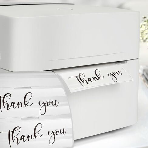 Transparent Thermal Labels 3 × 2 Inch Self Adhesive Printer Clear Stickers Vinyl Waterproof Roll Decals Rectangle Name Tag for Address Design DIY Logo Business 300 PCS in Kuwait
