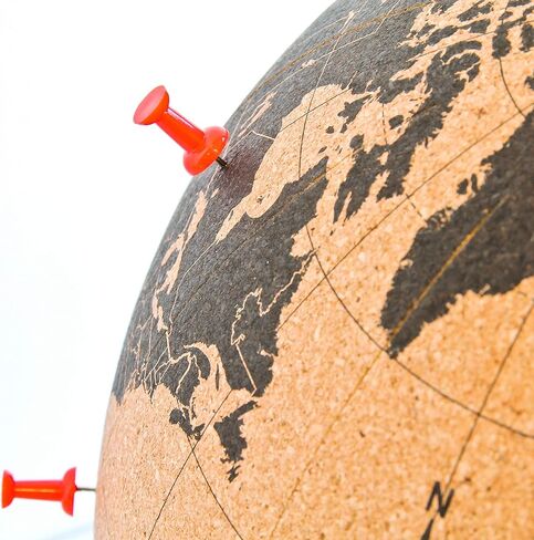 Suck UK | Cork Globe | Push Pin Globe | World Map Pin Board | Travel Map With Pins | Desk Decor & Office Decor | World Globe Decor Travel Decor | Interactive Globe | Travel Gifts For Women | Large in Saudi Arabia