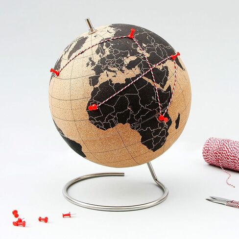 Suck UK | Cork Globe | Push Pin Globe | World Map Pin Board | Travel Map With Pins | Desk Decor & Office Decor | World Globe Decor Travel Decor | Interactive Globe | Travel Gifts For Women | Large in Saudi Arabia