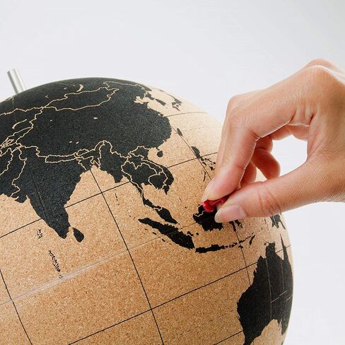 Suck UK | Cork Globe | Push Pin Globe | World Map Pin Board | Travel Map With Pins | Desk Decor & Office Decor | World Globe Decor Travel Decor | Interactive Globe | Travel Gifts For Women | Large in Saudi Arabia