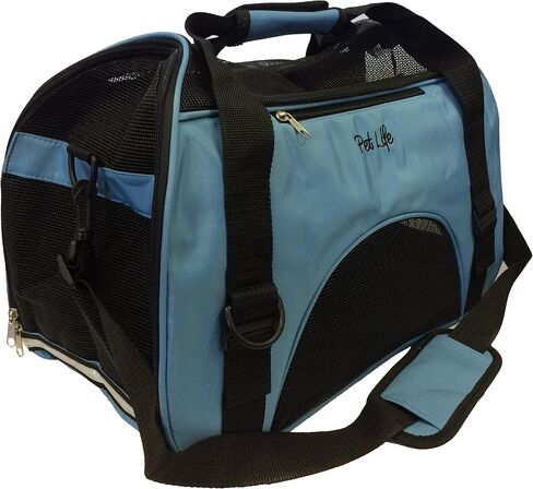 Pet Life 'Altitude-Force' Airline Pet Carrier - Sporty Zippered and Folding Collapsible Travel Cat and Dog Carrier - Travel Pet Carrier with Included Over-The-Shoulder Straps and Pet Mat in Saudi Arabia