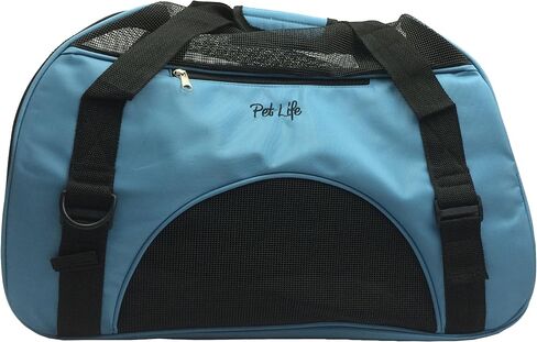 Pet Life 'Altitude-Force' Airline Pet Carrier - Sporty Zippered and Folding Collapsible Travel Cat and Dog Carrier - Travel Pet Carrier with Included Over-The-Shoulder Straps and Pet Mat in Saudi Arabia