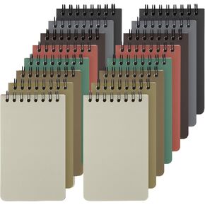 EOOUT Pocket Notebooks, Spiral Notebook, Memo Pads,16 Pack, 3x5 Small Notepads, Lined College Ruled Paper, 8 Assorted Colors, 60 Sheet, Pads for Home Office and School Accessories