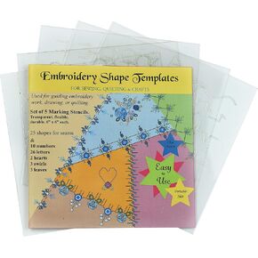 CREATIVE IMPRESSIONS EMBROIDERY TEMPLATES 5/PKG