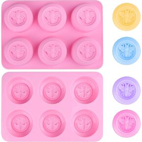 Bee Silicone Molds Round Honeybee Silicone Molds for Bath Bomb,Homemade Soaps, Lotion Bar, Jello,Beeswax and Dessert