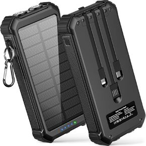 Solar Charger Power Bank, 45800mAh Portable Phone Charger with USB C in/Output, 5V3.1A QC 3.0 Fast Charging for Cellphone, External Battery Pack Compatible with iPhone Samsung Google etc
