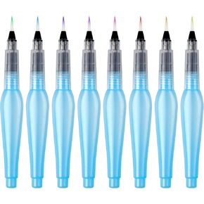 8PCS Watercolor Brush Pen, Water Pens with Tips Refillable Water Color Brushes Reusable Watercolor Pen Painting Tool for Watercolor Paints Calligraphy
