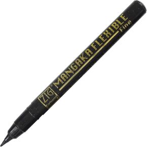 Kuretake ZIG CARTOONIST MANGAKA FLEXIBLE Fine, for art, illustration, lettering, graphic designers, urban artists, paper crafters, Smudge-proof, Lightfast, Xylene Free, Odourless