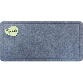 Felt Wall Poster, 23"x15" Photo Board, with 1 Box of 20 Push Pins (Color Random) for Classroom Dorm Wall Decor - Gray