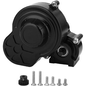 All Metal Complete Gearbox Transmission with Motor Gears for 313mm Wheelbase 1/10 RC Crawler Truck Axial SCX10 & SCX10 II DIY Upgrade Parts (Purple)