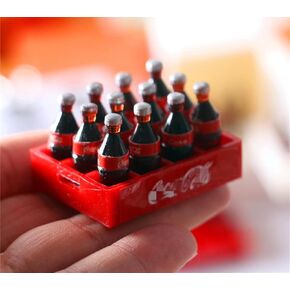 Dollhouse Kitchen Accessories, 1:12 Dollhouse Miniature 12 Piece Soft Drink with Tray