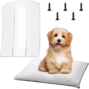 Amyhill Dog House Door Flap and Self Heating Pet Pad, Plastic Vinyl Dog Door Replacement Flaps 24 x 18 Inch Large Winter Thermal Pet Mat for Outdoor Indoor Peaked Roof Dog House(13.4 x 20.5 Inch)