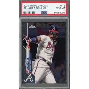 رونالد أكونا جونيور 2020 Topps Chrome Baseball Card #112 متدرج PSA 10 GEM MINT