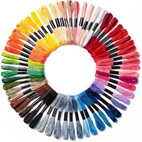 Friendship Bracelet String, 60 Skeins Cross Stitch Thread with 344.5 Inch Cotton Embroidery Floss Hand Embroidery Thread for DIY Sewing and Embroidery Crafts Making