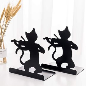 Giraffe Shape Nonskid Metal Bookends Book Stands Room Decoration Birthday Christmas Birthday Gifts for Kids Teens Son Daughter Colleague Classmate