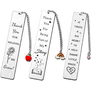 3pcs Teacher Appreciation Bookmark Teachers Gifts Thanksgiving Day Thank You Gift Teachers Day Gifts for Graduation for Teachers Tutors from Student