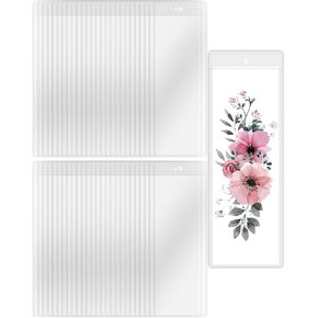 120 Pack Bookmark Sleeves, Clear Bookmark Holders, Plastic Blank Bookmark Cover for School, Office and Party Favors, 6.3 x 2.36 Inches