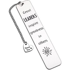 Thank You Boss Appreciation Gifts Bookmarks for Women Men Great Leaders Inspire Greatness in Others Bookmarker for Manager Supervisor Mentor Leaving Going Away Gifts for Boss Leader