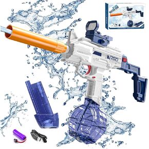 Electric Water Gun, Water Guns for Adults Kids, Automatic Powerful Water Gun Up to 35 FT Long Range & 500CC+60CC Large Capacity, Squirt Gun for Pool,Beach,Outdoor