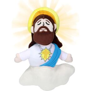 Christmas Jesus Plush Toy Stuffed Doll Party Favor for Kids Gifts Christian Religious Stuff Classroom Christening Easter (Blue)