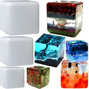Tealight Candle Holder Resin Molds 2 PCS, 4.13" & 3.34" Sphere Candlestick Silicone Molds for DIY Round Crystals Ball Candle Vessels Craft Epoxy Casting Home Table