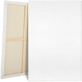 Large Canvases for Painting, 36x48 Inch 2-Pack Painting Canvas 100% Cotton Fivefold Gesso Triple Primed White Blank Artist Tempera Paint Canvases for Oil & Acrylic Paints Wet Art Media
