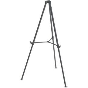 MasterVision Quantum Heavy Duty Display Easel, 35.62" to 61.22" High, Plastic, Black