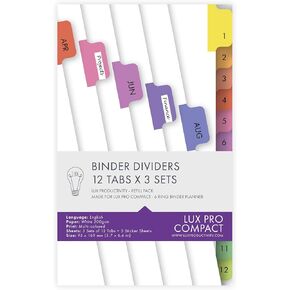 LUX COMPACT: Perforated Lists – LUX Productivity Refill Pack - Planner Page Inserts - Compatible with the LUX COMPACT 6-Ring Binder Organizer
