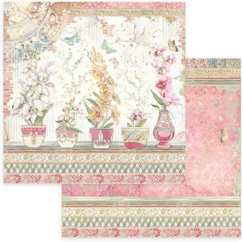 Stamperia Intl Paper PAD 8X8 10PK Orchid/CAT, 10 Count (Pack of 1), Various in Saudi Arabia
