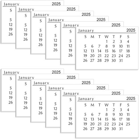 12 Pack 2025 Mini Calendar 3 x 2 Inch Tear off Calendar 2025 Small Calendar Mini Desk Calendar for Scrapbooking Small Paper Calendars for Home Family Office in Saudi Arabia