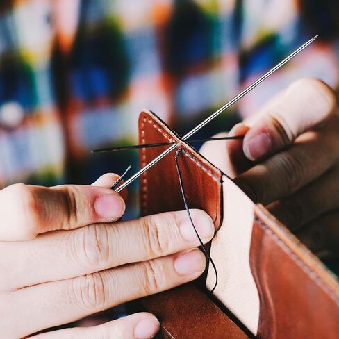 ابر خياطة يدوية مستقيمة بطول 12 انش بسمك 3 ملم، ابر خياطة بعين كبيرة لخياطة النسيج والحواف والخياطة من خلال الحشو والمشاريع الفنية، 6 قطع in Kuwait