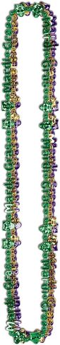 Mardi Gras Plastic Throw Beads Necklace Assortment 100 Piece Party Favors in Saudi Arabia