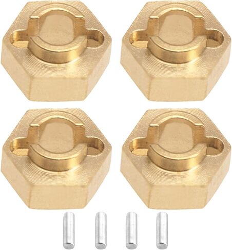 RC 7mm Brass SCX24 Wheel Hex Hubs Upgrades Parts Compatible with Axial SCX24 AXI90081 AXI00001 AXI00002 1/24 RC Crawler Car Truck in Saudi Arabia