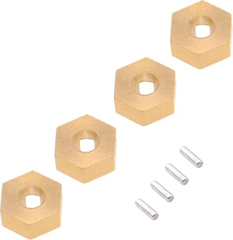 RC 7mm Brass SCX24 Wheel Hex Hubs Upgrades Parts Compatible with Axial SCX24 AXI90081 AXI00001 AXI00002 1/24 RC Crawler Car Truck in Saudi Arabia
