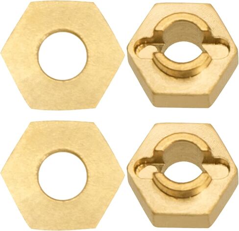 RC 7mm Brass SCX24 Wheel Hex Hubs Upgrades Parts Compatible with Axial SCX24 AXI90081 AXI00001 AXI00002 1/24 RC Crawler Car Truck in Saudi Arabia