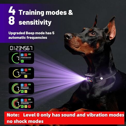 Dog Bark Collar 2 Pack,Rechargeable Smart Barking Collar, 8-120lbs Anti Bark Training Collar with 8 Adjustable Sensitivity, Barking Collar with Beep Vibration Harmless Shock(2 Pack) in Saudi Arabia