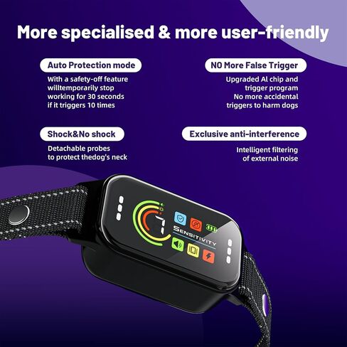 Dog Bark Collar 2 Pack,Rechargeable Smart Barking Collar, 8-120lbs Anti Bark Training Collar with 8 Adjustable Sensitivity, Barking Collar with Beep Vibration Harmless Shock(2 Pack) in Saudi Arabia