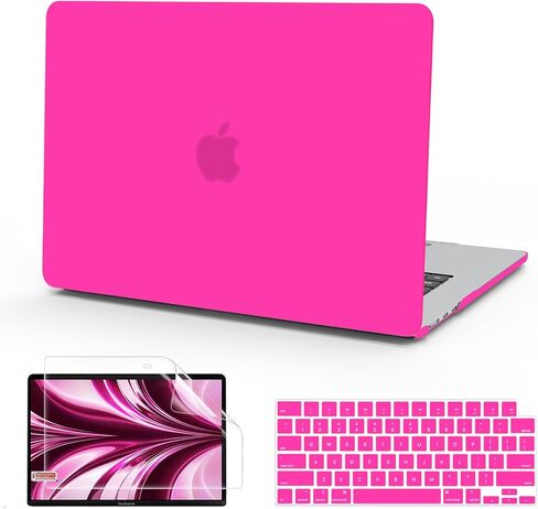 B BELK Compatible with MacBook Air 13 inch Case 2026 2025 2024 2023 2022 M4 M3 M2 A3240 A3113 A2681, Plastic Hard Shell Case+Keyboard Cover+Screen Protector for MacBook Air 13.6 inch Case, Marsala Red in Kuwait