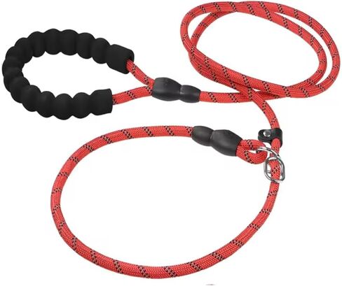Reflective Slip Leash for Dogs with Soft Padding - Adjustable Heavy Duty Dog Leash for Dogs 2 in 1 Collar and 6 Foot Dog Leash for Training - Highly Reflective Nylon Slip Leash for Dogs in Saudi Arabia