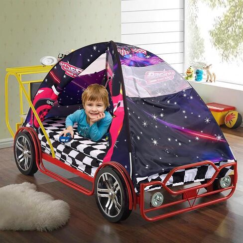 Kid Bed Tent -Twin Play Tent Baby Toddlers Dream Playhouse for Bedroom Decor Indoor Games Twin Size Bed Canopy by CRAWLBO in Kuwait