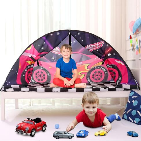 Kid Bed Tent -Twin Play Tent Baby Toddlers Dream Playhouse for Bedroom Decor Indoor Games Twin Size Bed Canopy by CRAWLBO in Kuwait