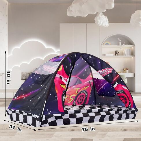 Kid Bed Tent -Twin Play Tent Baby Toddlers Dream Playhouse for Bedroom Decor Indoor Games Twin Size Bed Canopy by CRAWLBO in Kuwait